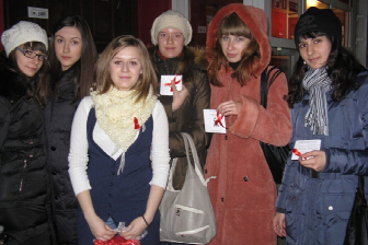 >Акция по борьбе со СПИДом